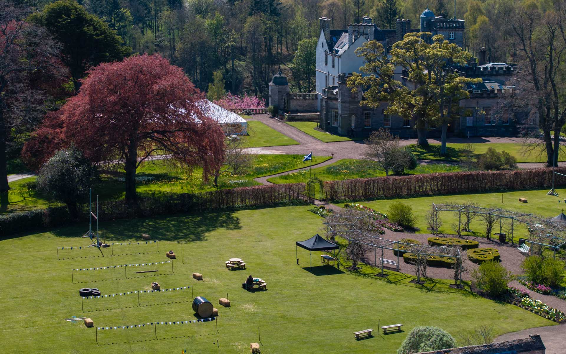 Aerial View of Highland Games at Winton